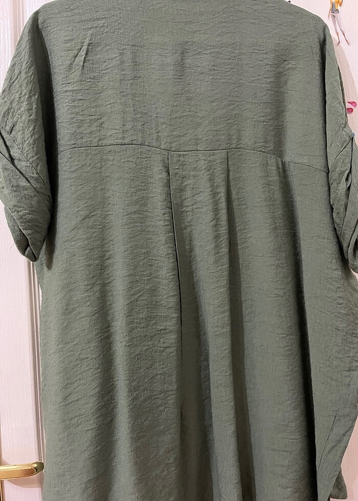 Kadın gömlek mint yeşili - Görsel 2