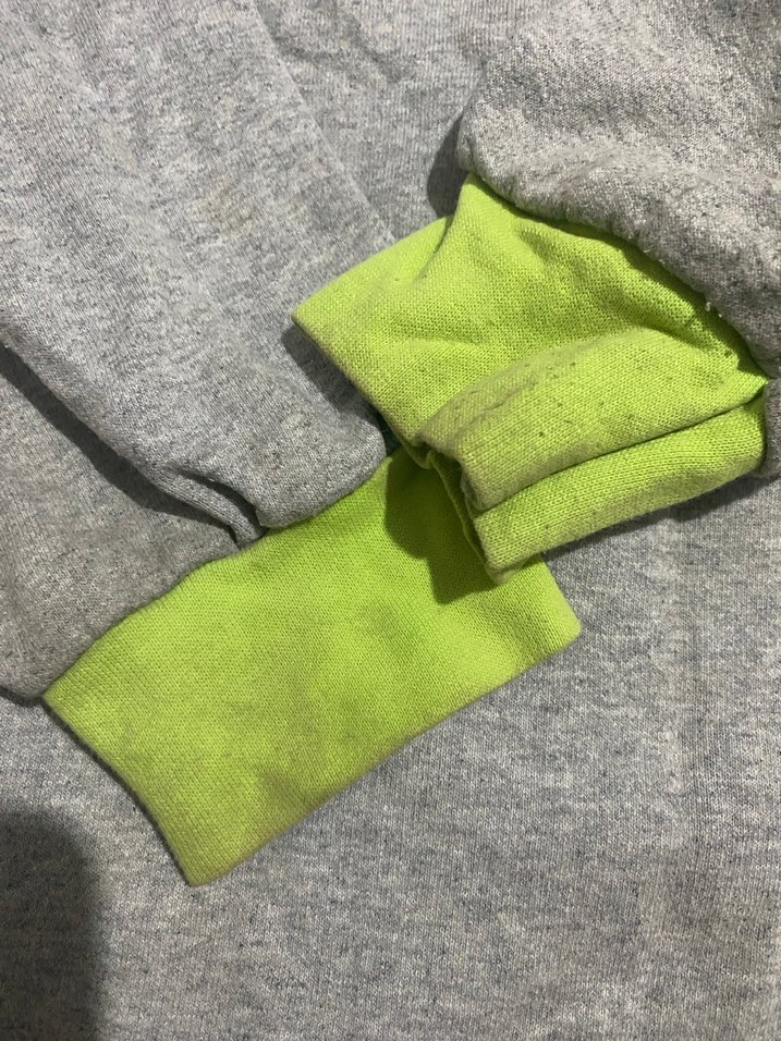 Gri Uzun Kollu Sweatshirt S - Görsel 5
