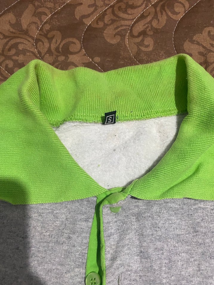 Gri Uzun Kollu Sweatshirt S - Görsel 4