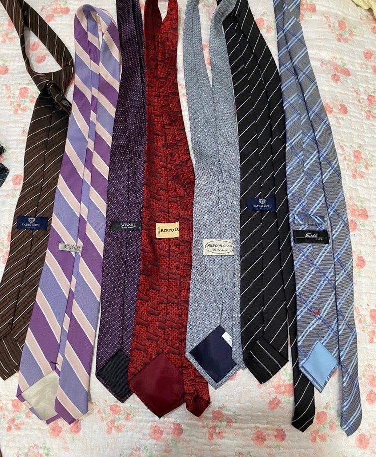 Erkek Kravat Seti 7 tane var tekli fiyat satişı - Görsel 2
