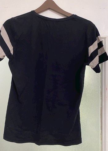 Siyah Baskılı Kadın Tişört L beden - Görsel 2