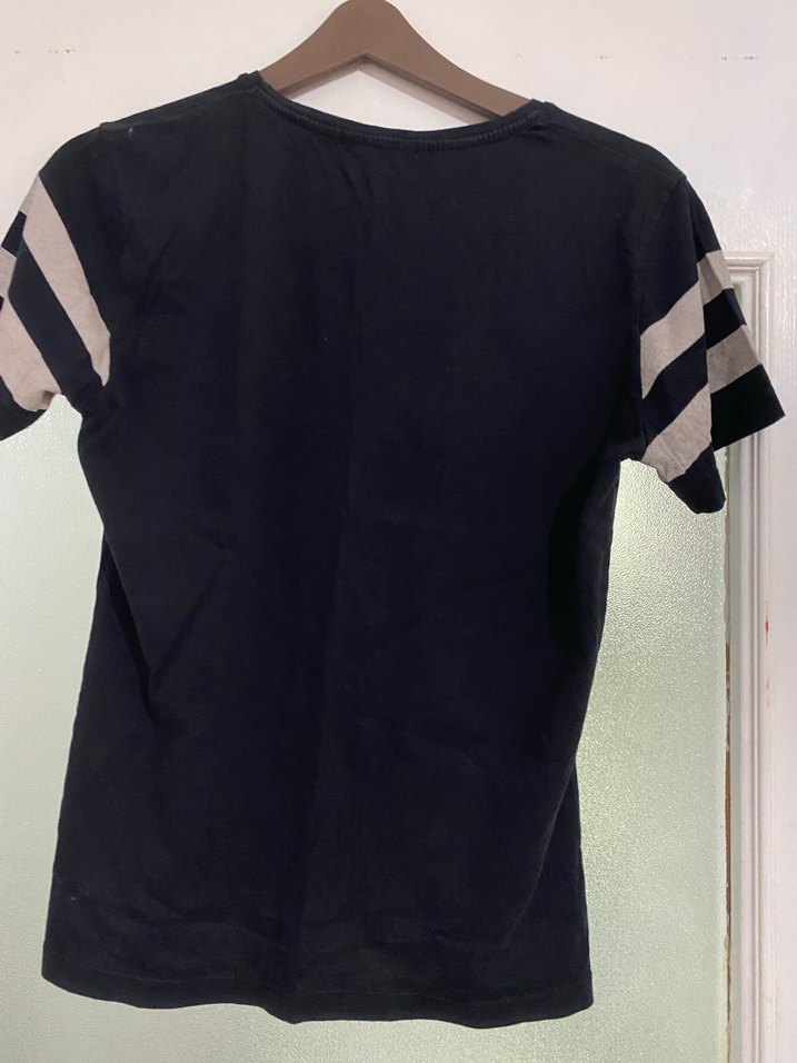 Siyah Baskılı Kadın Tişört L beden - Görsel 2