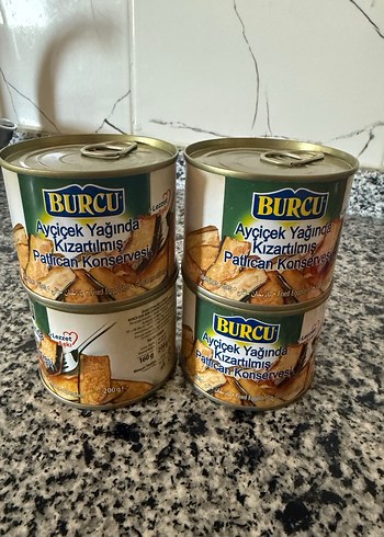 Burcu Ayçiçek Yağında Kızartılmış Patlıcan Konservesi