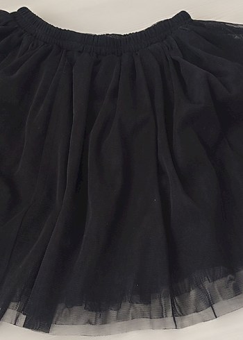 Kız Çocuk Siyah Fırfırlı Goth Etek