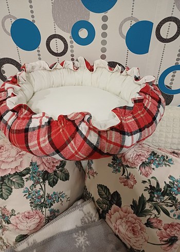 Renkli Leopar Desenli kedi ve kopek Uyku Minderi - Görsel 11