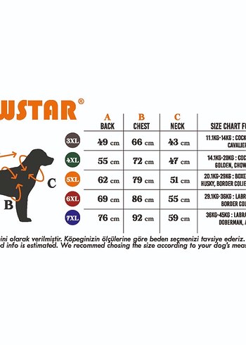 Pawstar Köpek T-shirt 5XL Beden - Görsel 4