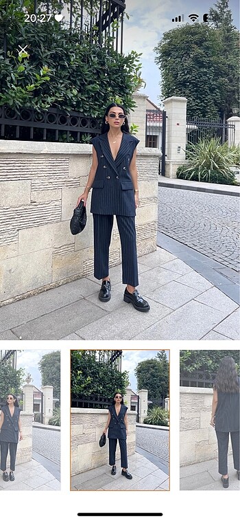 Lacivert kumaş blazer yelek