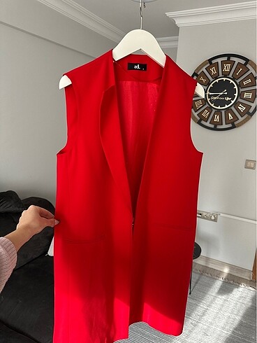 Uzun blazer yelek