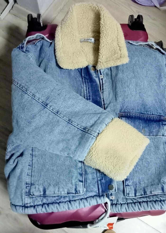 Kot peluş mont - Görsel 2