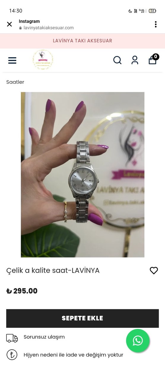 Gri Kemerli Kadın Kol Saati - Görsel 2