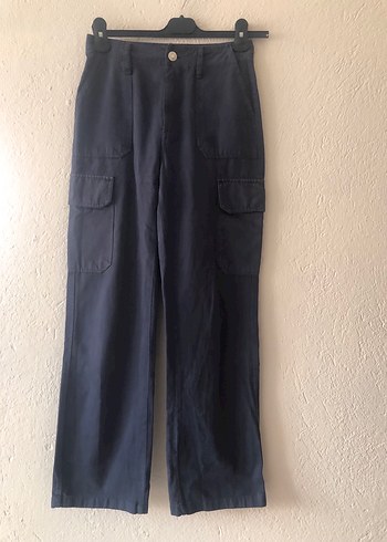 Lacivert Bol Kesim Denim Pantolon