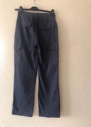 Zara Lacivert Bol Kesim Denim Pantolon