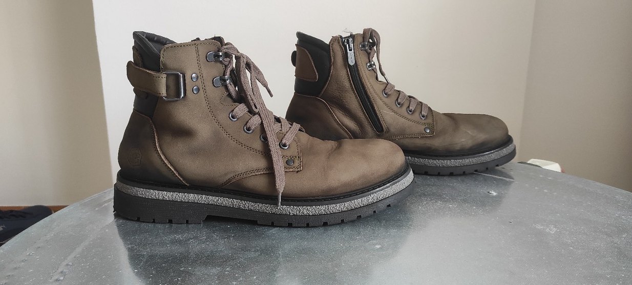 Kahverengi Deri Tokalı Erkek Biker Botu - Görsel 4