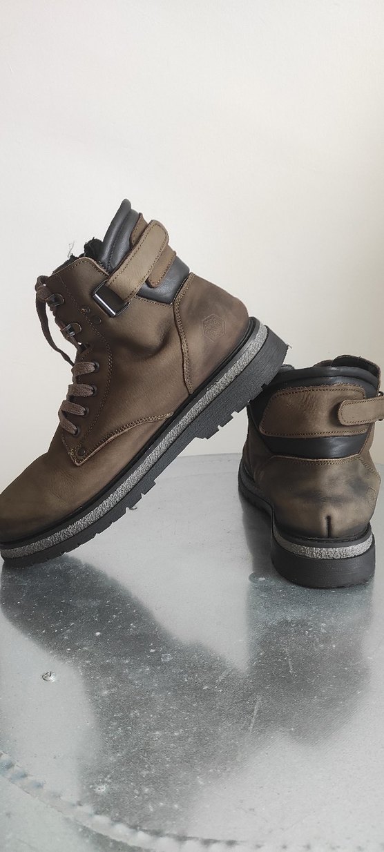 Kahverengi Deri Tokalı Erkek Biker Botu - Görsel 2