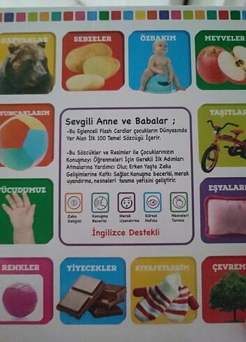  Beden Renk İlk sözcük kartları