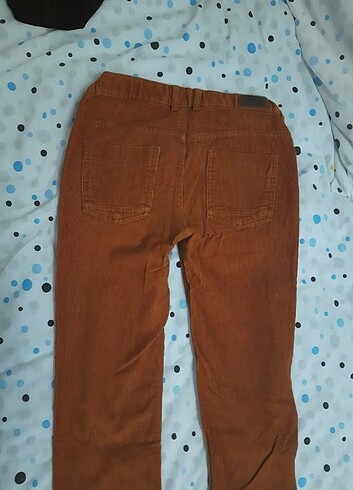 10 Yaş Beden kahverengi Renk Kadife pantalon 
