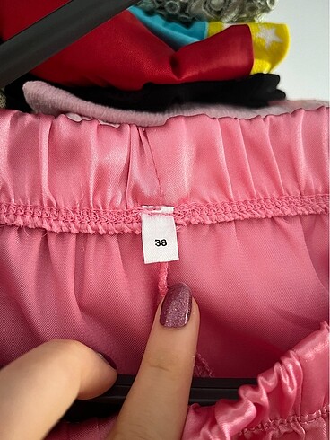 m Beden pembe Renk Y2K Amerikan vintage saten pantolon