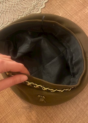 Zincir Detaylı  Süet Kadın Şapka - Görsel 2