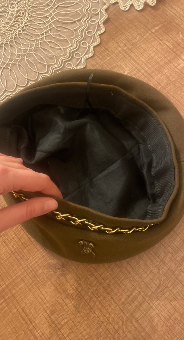 Zincir Detaylı  Süet Kadın Şapka - Görsel 2