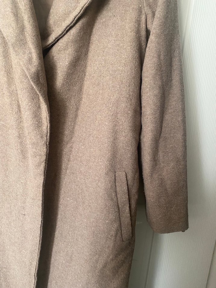 Uzun Kadın Yün Kaban - Görsel 3