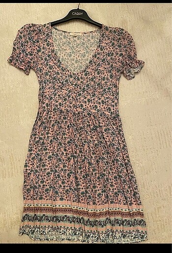 American Vintage Göğsü düğmeli vintage elbise
