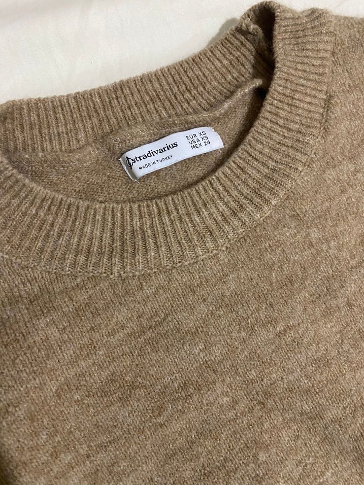 Bej Kadın Triko Kazak - Görsel 2