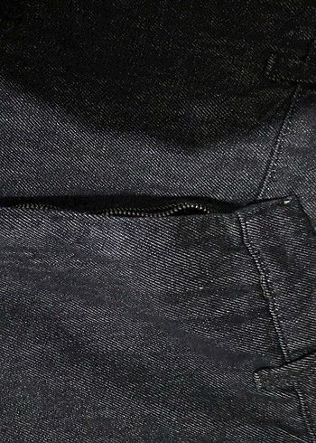 Kadın Siyah Kemerli Denim Pantolon - Görsel 2