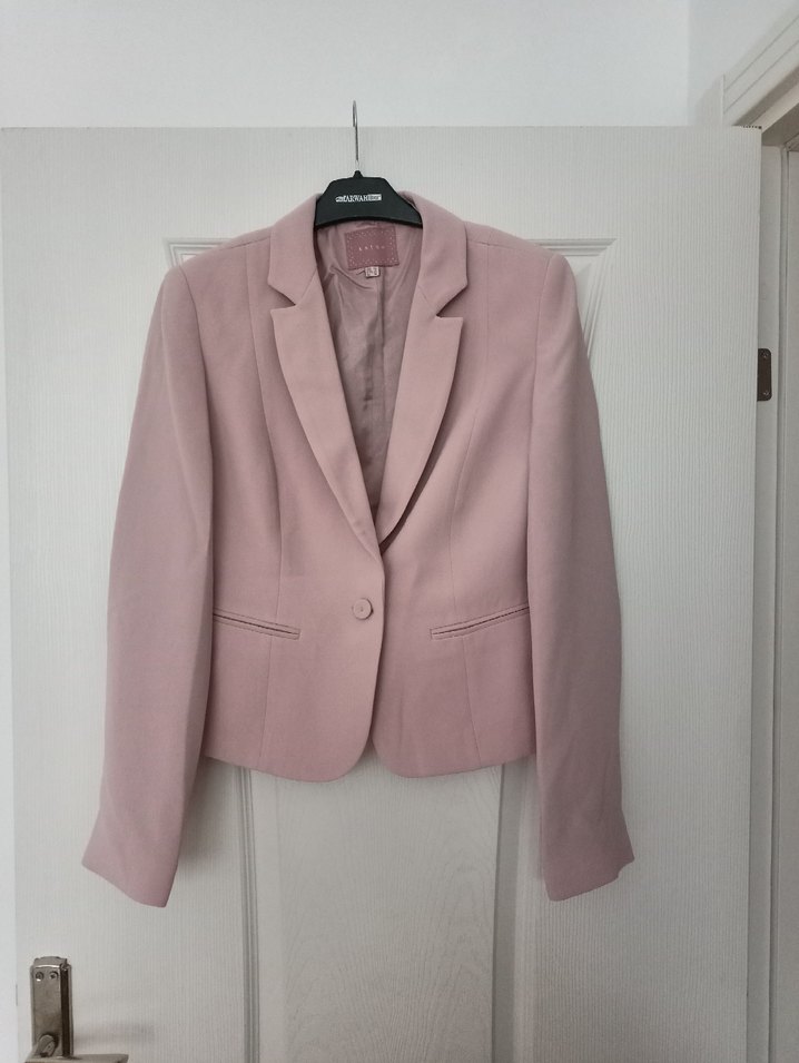 pembe  Kadın Ofis Blazeri Düğmeli - Görsel 2