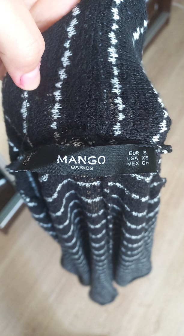 Siyah Beyaz Çizgili Uzun Hırka - Görsel 3