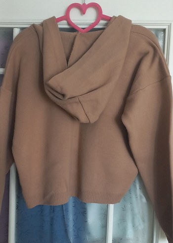 Bej V Yaka Sweatshirt - Görsel 2