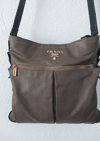Prada gerçek deri tertemiz Vintage postacı çanta