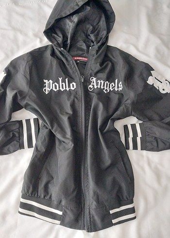 Astarli siyah Crop top yağmurluk - Görsel 4