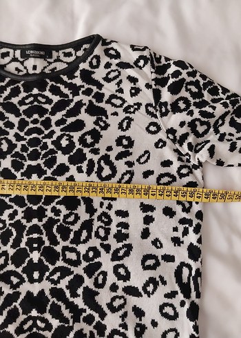 LCW Grace Leopar Desenli Bisiklet Yaka Kazak - Görsel 7