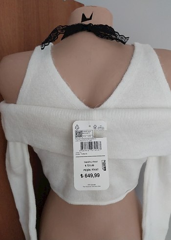 Etiketli Şahane Crop Top bluz - Görsel 4