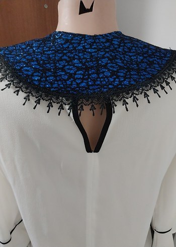 Tasarım sıfır brokar kumaş seyyar abiye yaka - Görsel 3