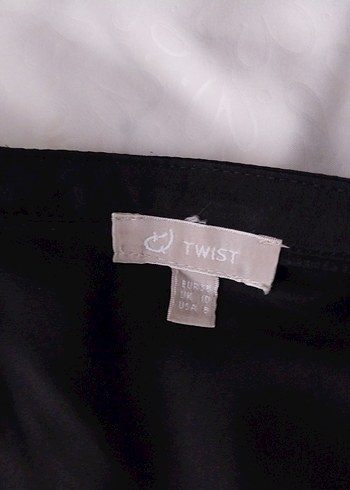 TWIST Şahane fırfırlı siyah ofis bluz - Görsel 5