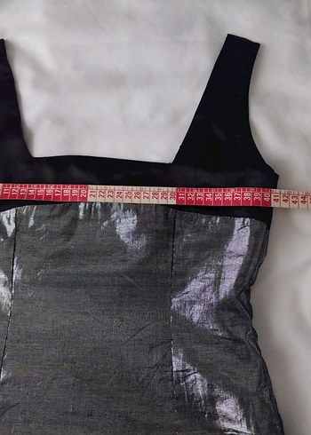 Şahane kare yaka lame mini after elbise - Görsel 8