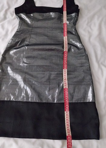 Şahane kare yaka lame mini after elbise - Görsel 11