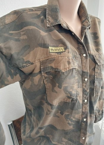 s Beden kahverengi Renk Stradivarius çok şık safari gömlek