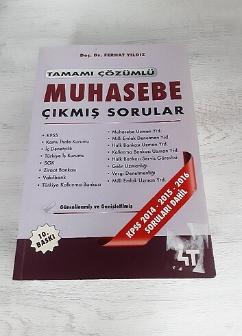  Beden KPSS MUHASEBE ÇIKMIŞ SORULAR KİTABI 