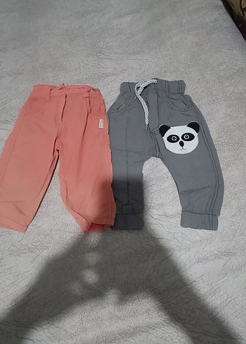 Gri Panda Desenli yuniseks Çocuk Pantolonu