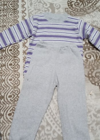 Gri Erkek Bebek Triko Takım - Görsel 2