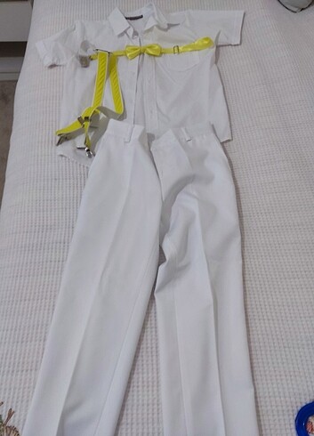 Beyaz pantolon kostum - Görsel 6