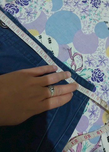 Erkek Lacivert ince kot şort  - Görsel 7