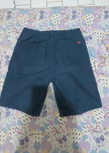 Erkek Lacivert ince kot şort  - Görsel 3