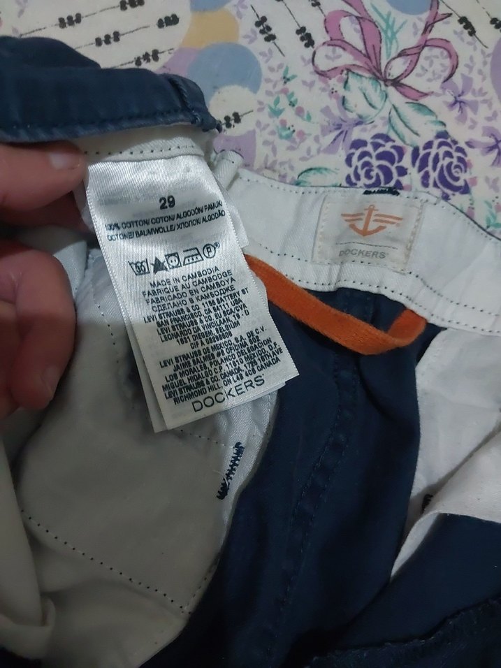 Erkek Lacivert ince kot şort  - Görsel 5