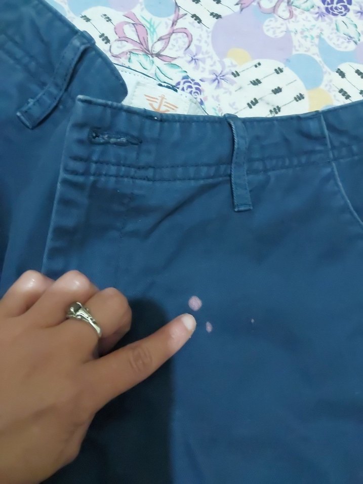 Erkek Lacivert ince kot şort  - Görsel 4