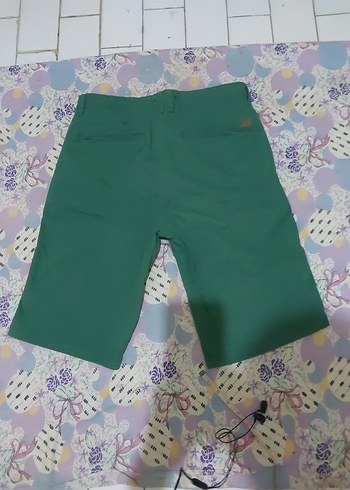 Erkek Yeşil Rahat Kesim Şort  - Görsel 7