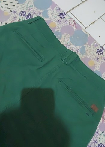 Erkek Yeşil Rahat Kesim Şort  - Görsel 8