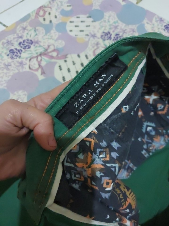 Erkek Yeşil Rahat Kesim Şort  - Görsel 3